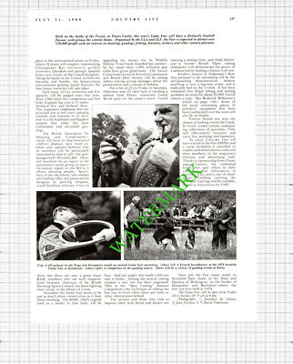 Floors Castle Kelso Duke Of Roxburghe Game Fair - 1988 Article