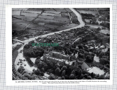 X1944) Burwash Sussex / Arundel Castle - 1960s Book Print