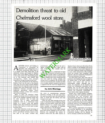 Old Wool Store Chelmsford Essex  - 1979 Article
