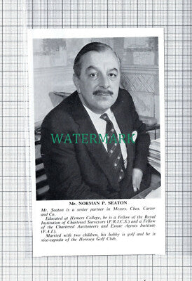 C3491) Mr Norman P Seaton Messrs Chas Carter & Co Hornsea Golf - 1966 Clip
