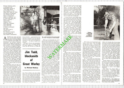 Jim Todd Great Warley Essex Blacksmith  - 1979 Article