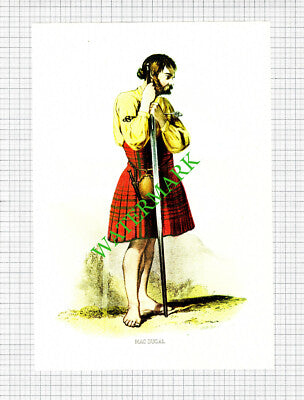 MACDUGAL MAC DUGAL  Scottish Clans  - c.1980 Book Print