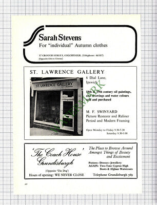 9242) St Lawrence Gallery Dial Lane Ipswich Michael Swinyard  - 1972 Cutting