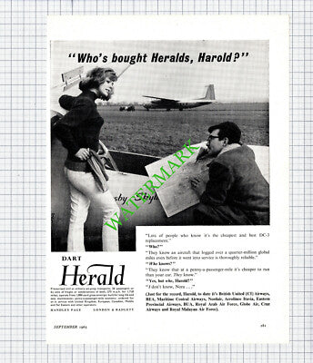 Handley Page Dart Herald Advert - 1963 Cutting