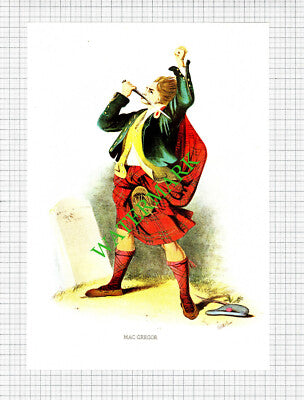 MACGREGOR MAC GREGOR  Scottish Clans  - c.1980 Book Print
