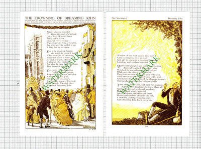 The Crowning Of Dreaming John John Drinkwater - c.1950 2-Part Cutting