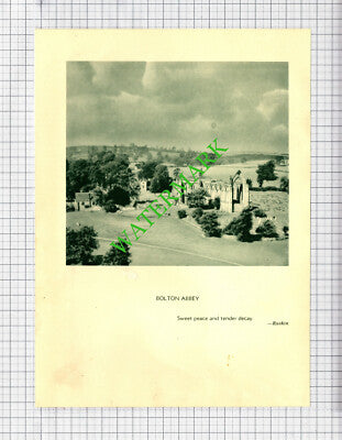 Bolton Abbey / Flamborough   - c.1930s Book Print