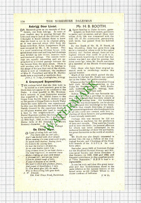 Mr H B Booth Ben Rhydding British Ornithological Union  - 1941 Cutting