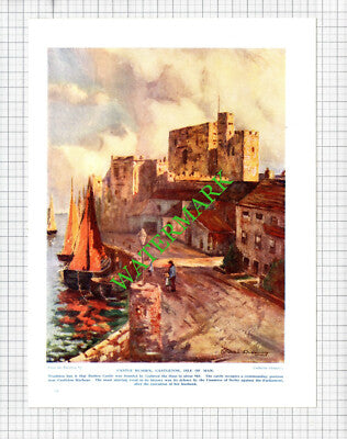 Castle Rushen Castleton Isle Of Man Catherine Chamney - 1920's Print