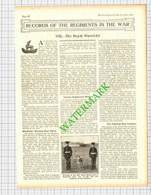 The Royal Warwicks 9th Battalion Marson Cattanach Starley Glim WW1 -1915 Article