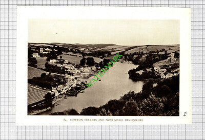 West Looe Cornwall / Newton Ferrers Noss Mayo Devon  - 1932 Cutting/ Print