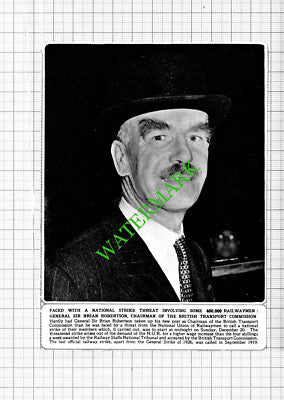 Sir Brian Robertson British Transport Commission - 1953  Cutting