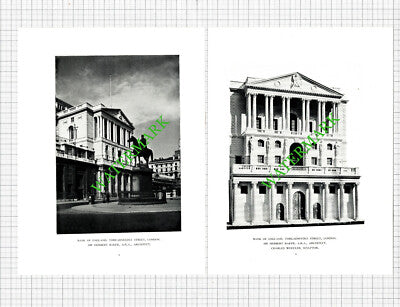 Bank Of England Threadneedle Street London Sir Herbert Baker  - 1931 Book Prints