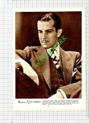 Jeanette MacDonald Actress / Ramon Novarro Actor - 1930s Cutting / Print