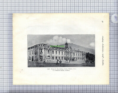 Pearl Assurance Leeds Railway Station Pretoria Gordon Leith - 1909 Book Print