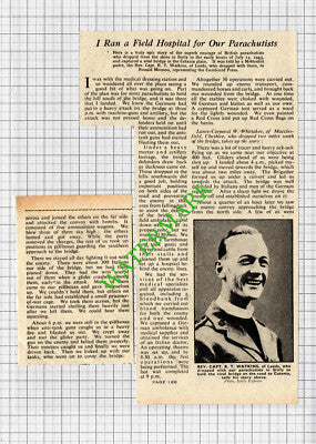 Rev R T Watkins Leeds Cpl W Whittaker Macclesfield Sicily WW2 1943 2-Pt Cutting