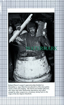C4091) Robert Fleece Cooper Apprenticeship 1955 Barrel Ceremony - Paper Cutting
