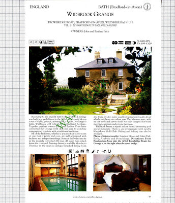 Woolverton House Bath Noel Terry / Widbrook Grange Bradford On Avon  - 2001