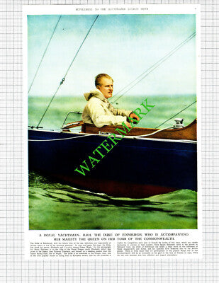 Duke Of Edinburgh Yacht  Bluebottle - 1953 Cutting