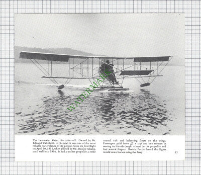 Mr Edward Wakefield Kendal Waterplane Water Hen  - Cutting