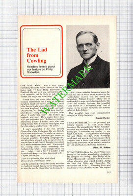 Philip Snowden Politician - 1984 Article