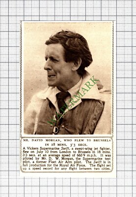 C8068) David Morgan Fleet Air Arm Pilot - 1952 Small Cutting