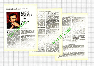 Lech Walesa Interview - 1984 Article
