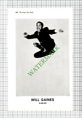 Will Gaines Entertainer Advert  - 1968 Cutting