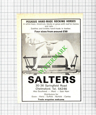 Salters Rocking Horses Chelmsford Small Advert  - 1974 Cutting