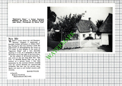 Sparrow's Hope Abbess Roding Dunmow Brewery Essex - 1973 2-Part Cutting