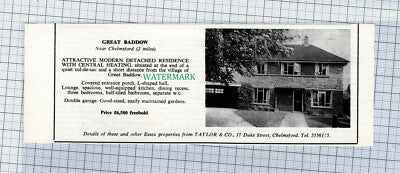 C4637) Great Baddow Essex House Sale Advert - 1964 Clip