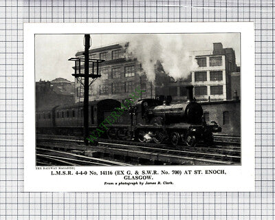 C1618) LMSR 440 No 14116 St Enoch Railway Glasgow - 1932 Cutting