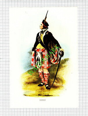 MENZIES Scottish Clans  - c.1980 Book Print