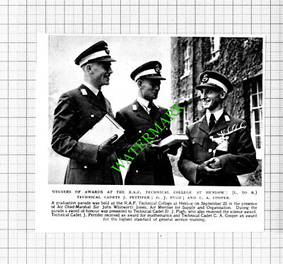 RAF Technical College Henlow Pettifer Pugh Cooper  - 1953 Cutting