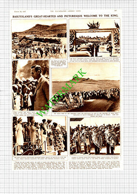 Basutoland Royal Visit Ladybrand Sseiso Maseru - 1947 Cutting / Print