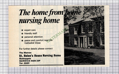 C7572) St Helen's House Nursing Home Norwich - 1971 Cutting