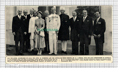 C2616) Government House Canberra Sir Stephen Holmes W Arthur Irwin GC Nel - 1954