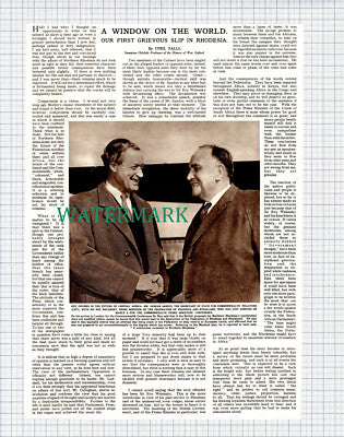 (X307) Mr Duncan Sandys & Sir Roy Welensky Rhodesia - 1961 Clip