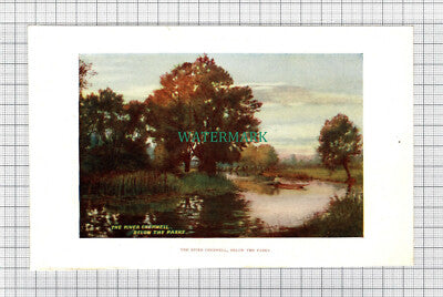 C4085) OXFORD The River Cherwell - SMALL c.1900 Book Print