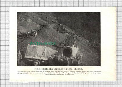 C3956) The Retreat From Serbia Serbian Army Prizrend WW2 - c.1918 Book Print