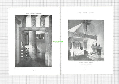 8871) Holmbury St Mary Oliver Hill Architect 4-Side Book Prints  - 1926