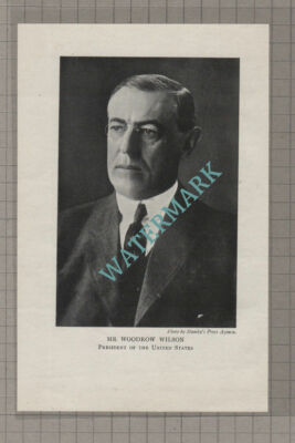C3756) Mr Woodrow Wilson US President - c.1920s Book Print