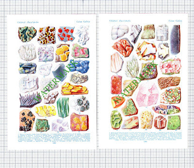 Minerals - c.1950s Two Part Print / Cutting