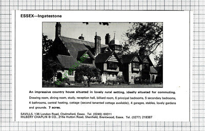 Ingatestone Essex House Sale Advert - 1977 Cutting