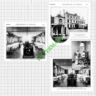 The Bolingbroke Hospital Wandsworth London -  c.1915 3-Part Cutting