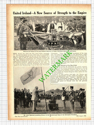 Maryborough Corps Irish Nationalist Volunteers John Redmond - 1914 Cutting