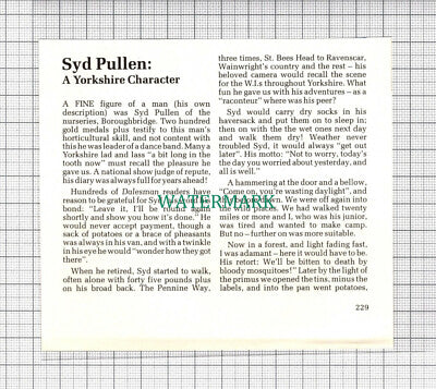 C5066) Syd Pullen Boroughbridge Yorkshire - 1988 Clip