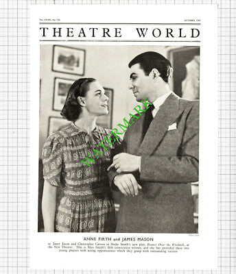 Annie Firth James Mason Actor  / Ovaltine Pamela Ostrer Advert - 1937 Cutting