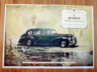 (X24) Humber Pullman Limousine Car Advert - 1948 Clip