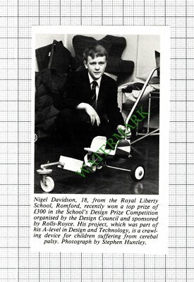 Nigel Davidson Royal Liberty School Romford Essex - 1983 Small Cutting